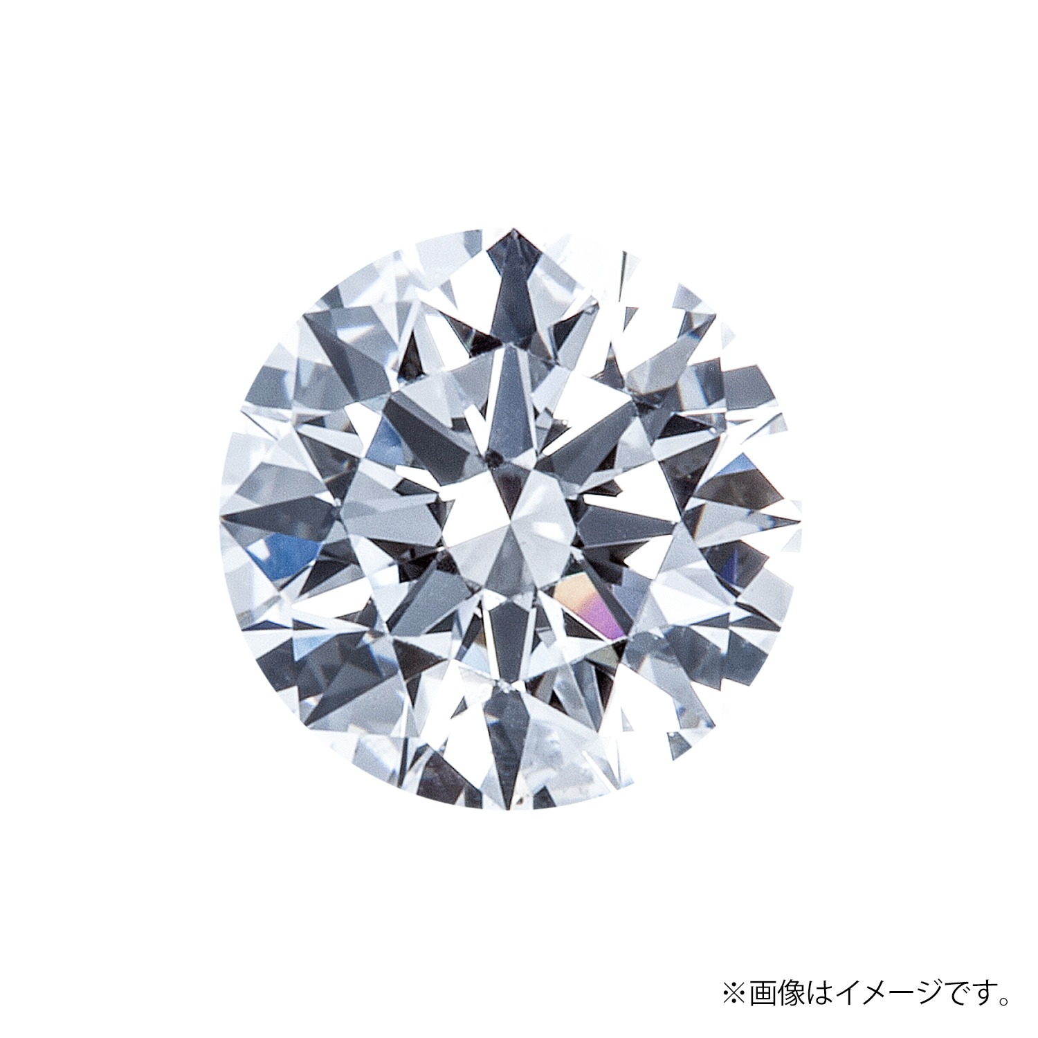 0.164ct Round ダイヤモンド / F / IF / 3EX H&C