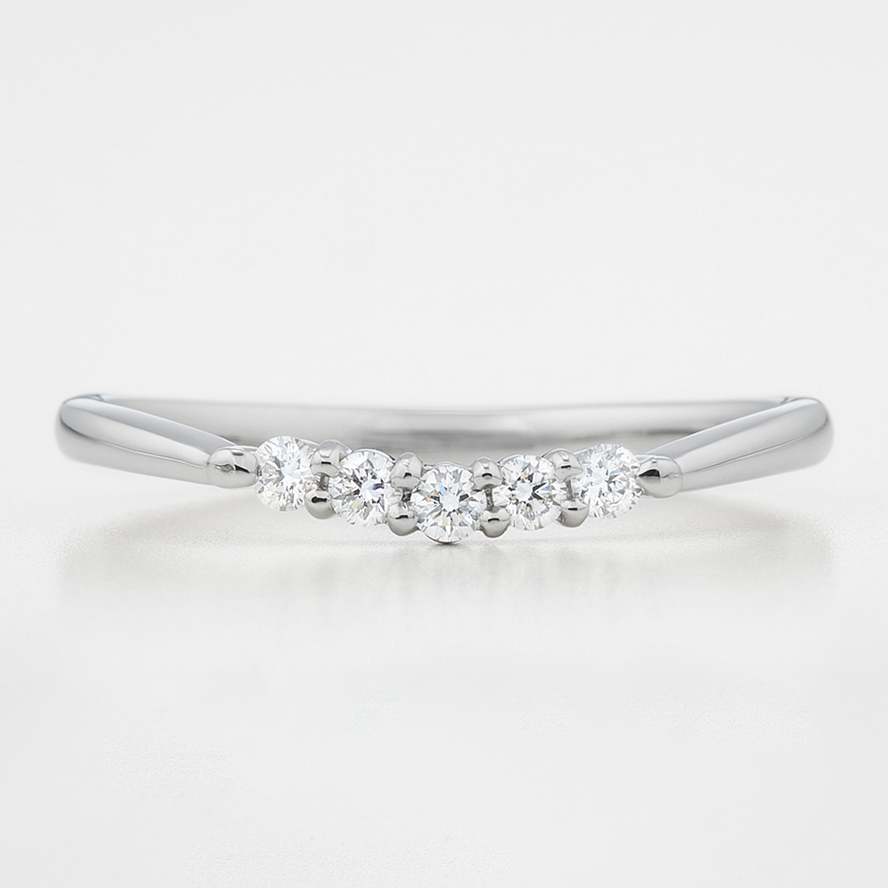 DREAMY ドリーミー Pt900 ハーフエタニティリング total0.10ct お急ぎ納品
