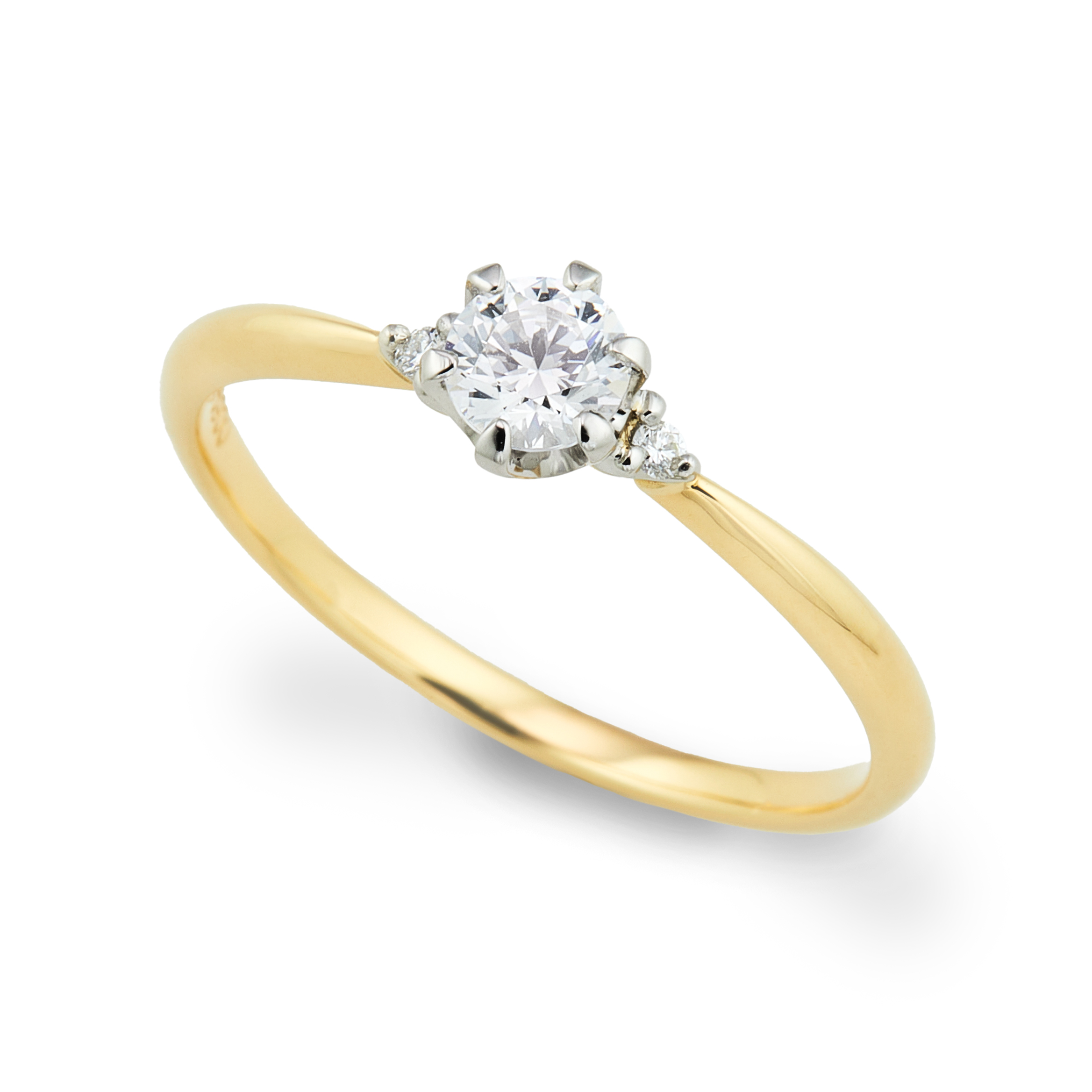 Light ライト K18YG/Pt900 0.2ct