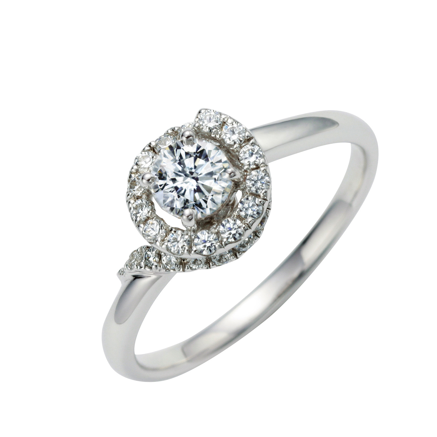 rosa Pt900 0.2ct