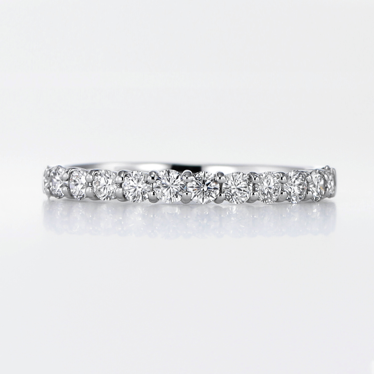 BELINDA ベリンダ Pt900 ハーフエタニティリング 鑑別書 total0.5ct 